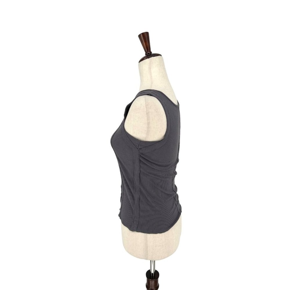 Cloud Ten Ribbed Front Button Tank | Extra Small - Picture 3 of 6